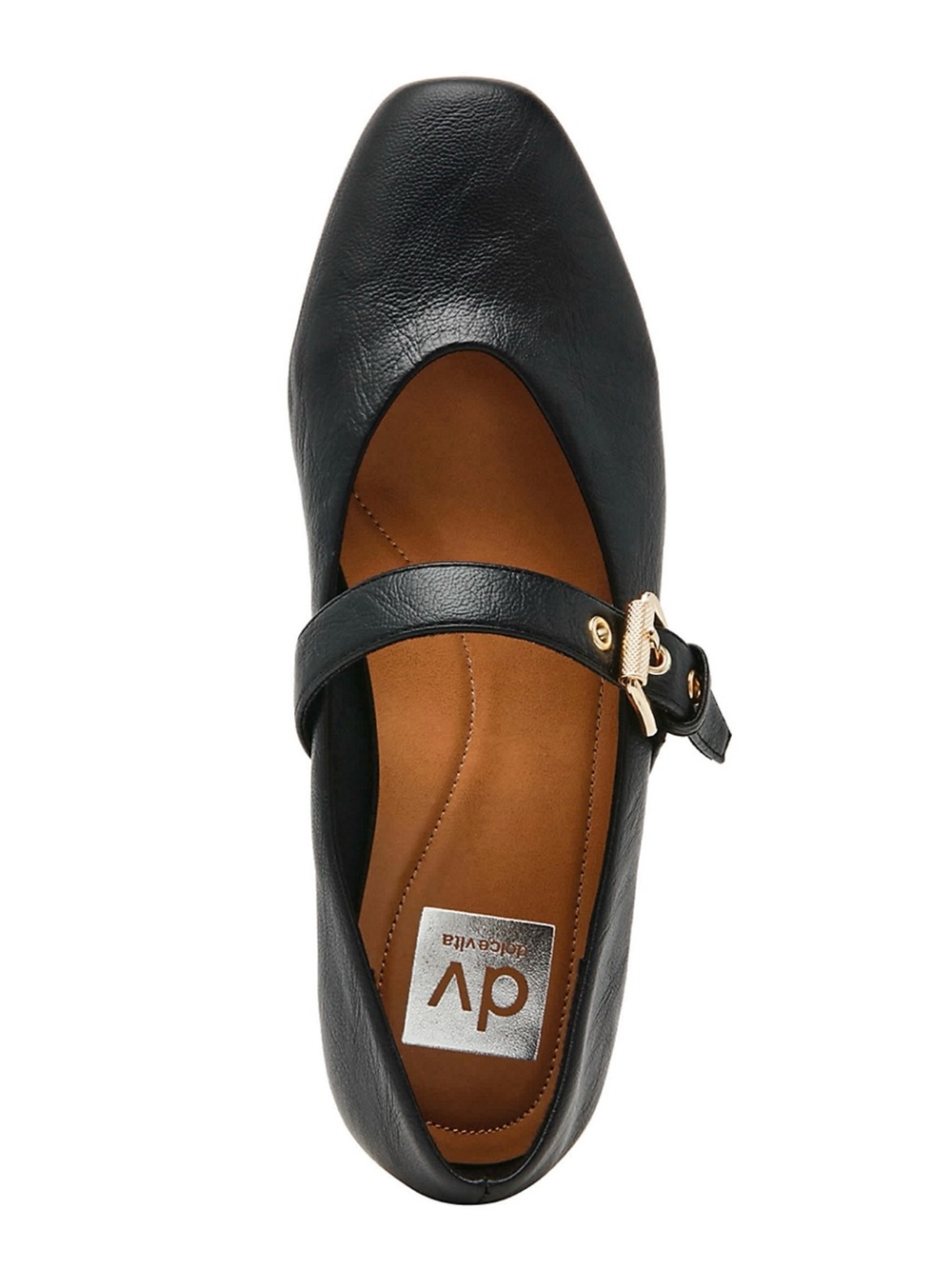 DOLCE VITA Mulaney Black Mary Jane Flats with Gold Accent Buckles - Picture 3 of 13